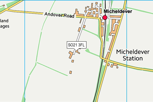 SO21 3FL map - OS VectorMap District (Ordnance Survey) SO21 3FL map - OS VectorMap District (Ordnance Survey)