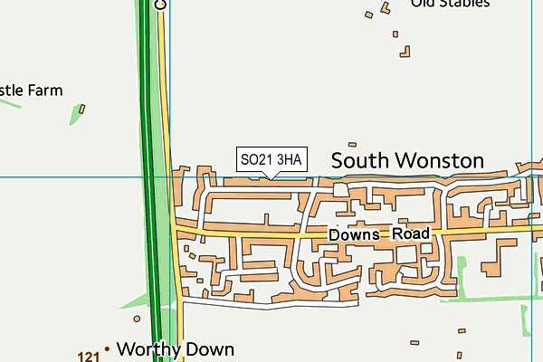 SO21 3HA map - OS VectorMap District (Ordnance Survey) SO21 3HA map - OS VectorMap District (Ordnance Survey)