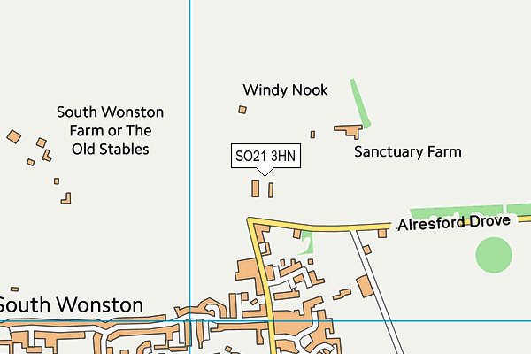 SO21 3HN map - OS VectorMap District (Ordnance Survey) SO21 3HN map - OS VectorMap District (Ordnance Survey)