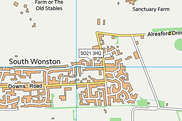 SO21 3HQ map - OS VectorMap District (Ordnance Survey) SO21 3HQ map - OS VectorMap District (Ordnance Survey)