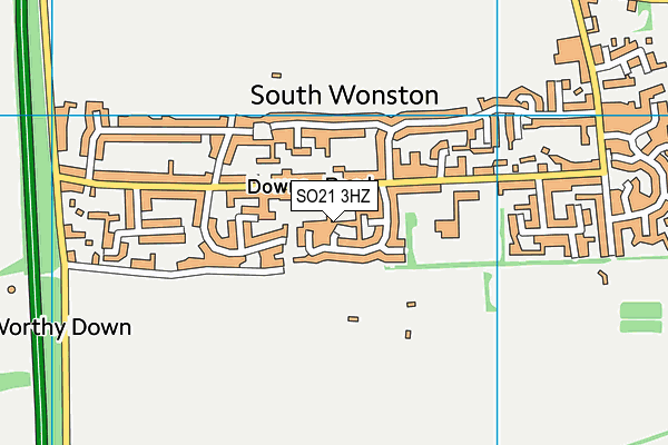 SO21 3HZ map - OS VectorMap District (Ordnance Survey) SO21 3HZ map - OS VectorMap District (Ordnance Survey)