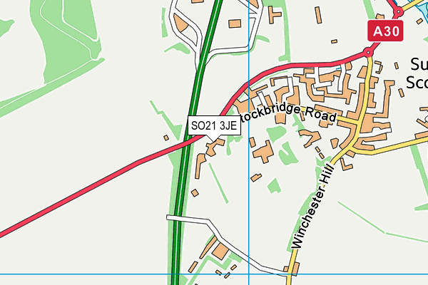 SO21 3JE map - OS VectorMap District (Ordnance Survey) SO21 3JE map - OS VectorMap District (Ordnance Survey)