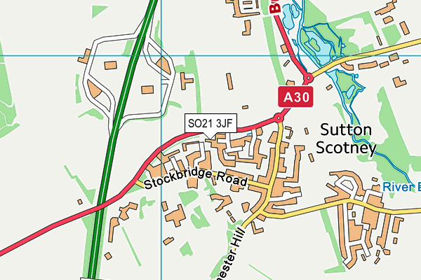 SO21 3JF map - OS VectorMap District (Ordnance Survey) SO21 3JF map - OS VectorMap District (Ordnance Survey)