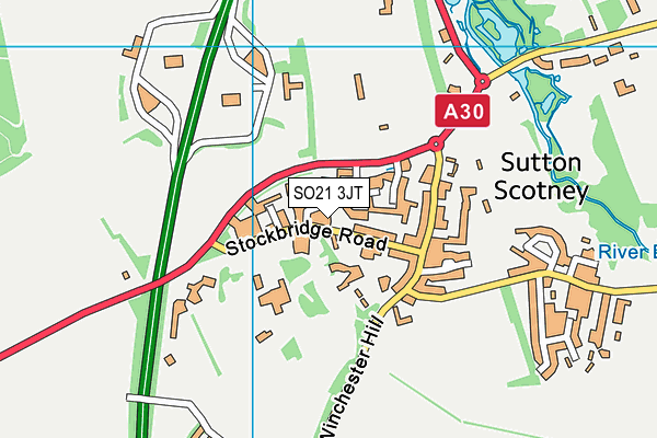 SO21 3JT map - OS VectorMap District (Ordnance Survey) SO21 3JT map - OS VectorMap District (Ordnance Survey)