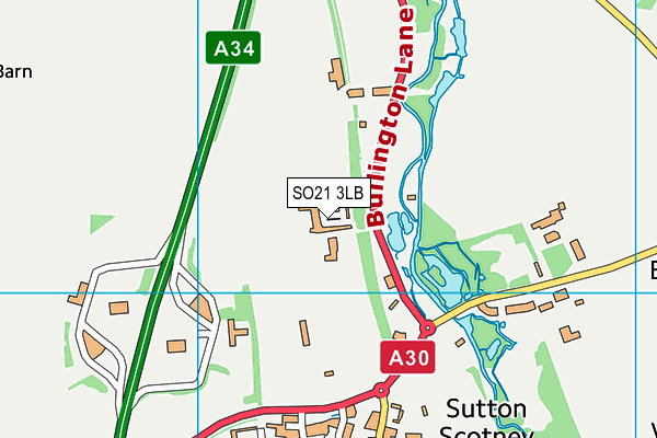 SO21 3LB map - OS VectorMap District (Ordnance Survey) SO21 3LB map - OS VectorMap District (Ordnance Survey)
