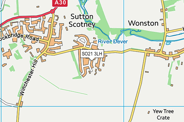 SO21 3LH map - OS VectorMap District (Ordnance Survey) SO21 3LH map - OS VectorMap District (Ordnance Survey)