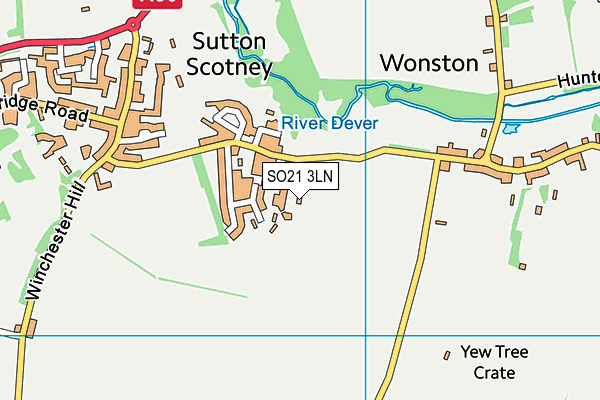 SO21 3LN map - OS VectorMap District (Ordnance Survey) SO21 3LN map - OS VectorMap District (Ordnance Survey)