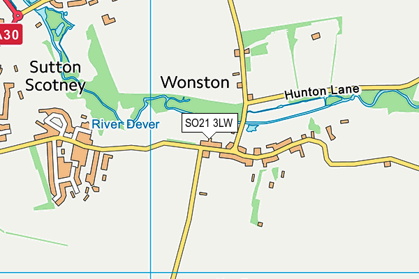 SO21 3LW map - OS VectorMap District (Ordnance Survey) SO21 3LW map - OS VectorMap District (Ordnance Survey)