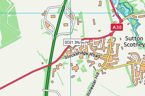 SO21 3NJ map - OS VectorMap District (Ordnance Survey) SO21 3NJ map - OS VectorMap District (Ordnance Survey)