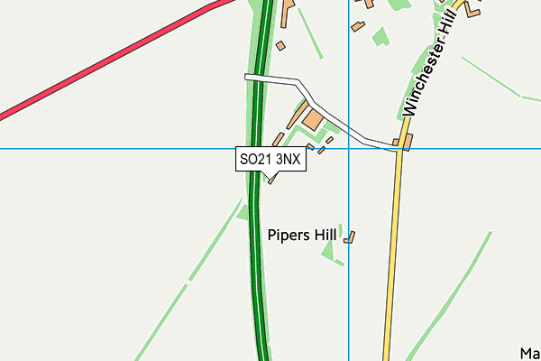 SO21 3NX map - OS VectorMap District (Ordnance Survey) SO21 3NX map - OS VectorMap District (Ordnance Survey)