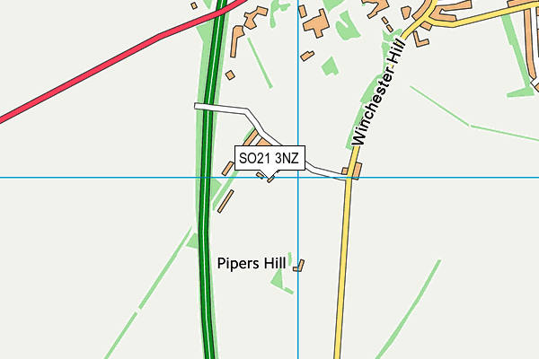 SO21 3NZ map - OS VectorMap District (Ordnance Survey) SO21 3NZ map - OS VectorMap District (Ordnance Survey)