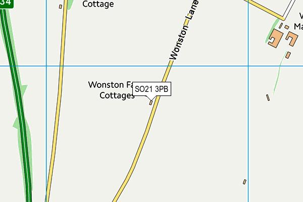SO21 3PB map - OS VectorMap District (Ordnance Survey) SO21 3PB map - OS VectorMap District (Ordnance Survey)
