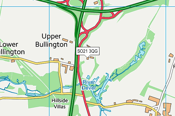 SO21 3QG map - OS VectorMap District (Ordnance Survey) SO21 3QG map - OS VectorMap District (Ordnance Survey)
