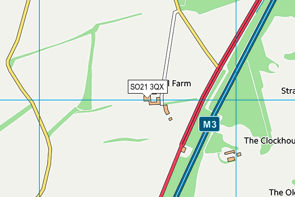 SO21 3QX map - OS VectorMap District (Ordnance Survey) SO21 3QX map - OS VectorMap District (Ordnance Survey)