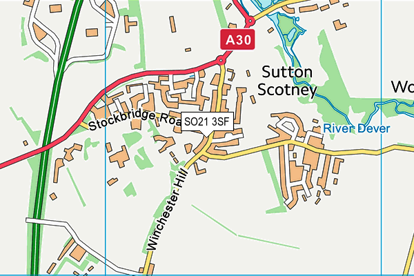 SO21 3SF map - OS VectorMap District (Ordnance Survey) SO21 3SF map - OS VectorMap District (Ordnance Survey)