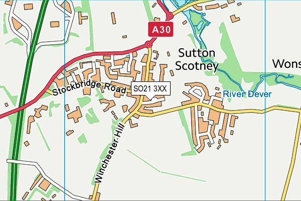SO21 3XX map - OS VectorMap District (Ordnance Survey) SO21 3XX map - OS VectorMap District (Ordnance Survey)