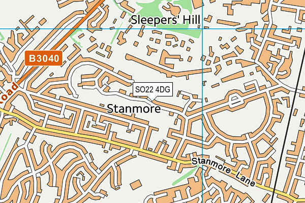 SO22 4DG map - OS VectorMap District (Ordnance Survey) SO22 4DG map - OS VectorMap District (Ordnance Survey)