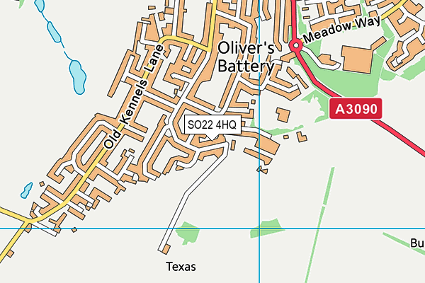 SO22 4HQ map - OS VectorMap District (Ordnance Survey) SO22 4HQ map - OS VectorMap District (Ordnance Survey)