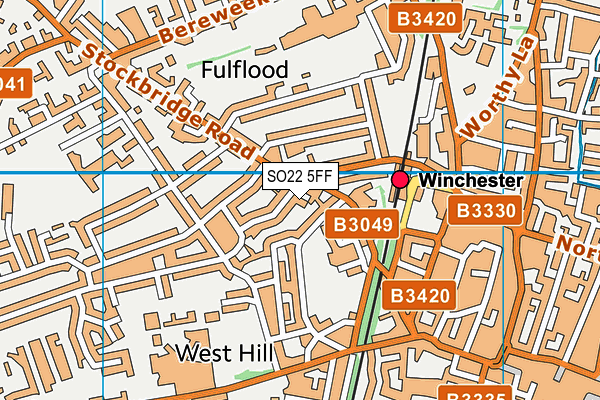 SO22 5FF map - OS VectorMap District (Ordnance Survey) SO22 5FF map - OS VectorMap District (Ordnance Survey)