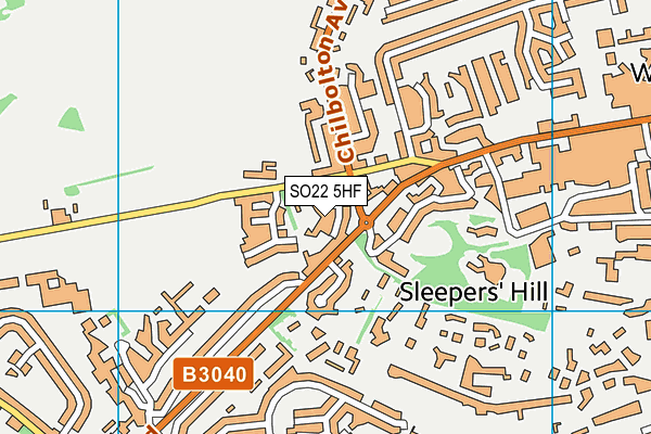 SO22 5HF map - OS VectorMap District (Ordnance Survey) SO22 5HF map - OS VectorMap District (Ordnance Survey)