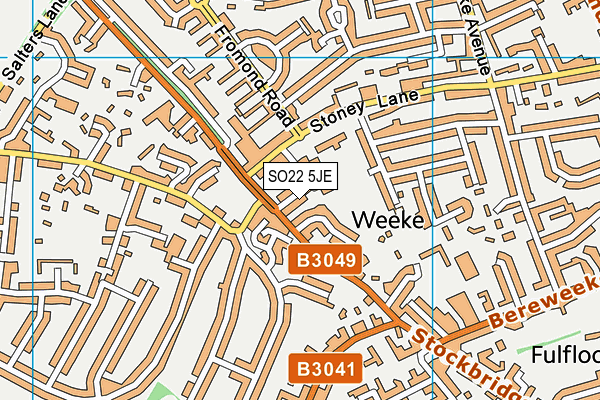 SO22 5JE map - OS VectorMap District (Ordnance Survey)