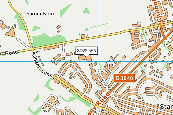 SO22 5PN map - OS VectorMap District (Ordnance Survey) SO22 5PN map - OS VectorMap District (Ordnance Survey)