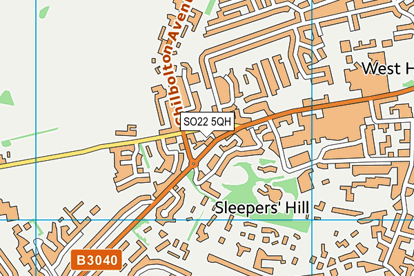 SO22 5QH map - OS VectorMap District (Ordnance Survey) SO22 5QH map - OS VectorMap District (Ordnance Survey)