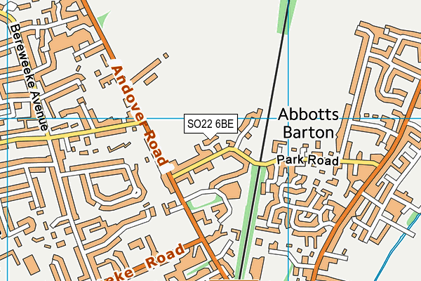 SO22 6BE map - OS VectorMap District (Ordnance Survey) SO22 6BE map - OS VectorMap District (Ordnance Survey)