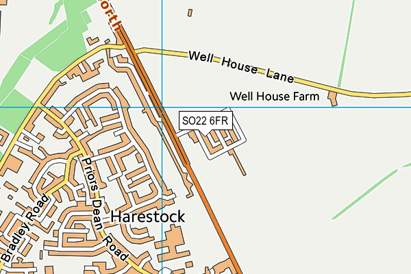 SO22 6FR map - OS VectorMap District (Ordnance Survey) SO22 6FR map - OS VectorMap District (Ordnance Survey)