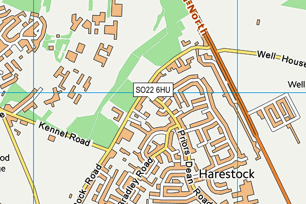 SO22 6HU map - OS VectorMap District (Ordnance Survey) SO22 6HU map - OS VectorMap District (Ordnance Survey)