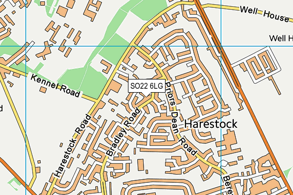 SO22 6LG map - OS VectorMap District (Ordnance Survey)