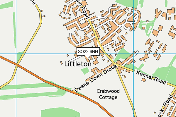 SO22 6NH map - OS VectorMap District (Ordnance Survey)