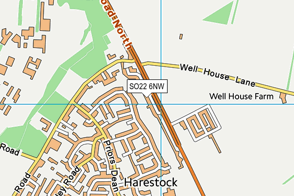 SO22 6NW map - OS VectorMap District (Ordnance Survey) SO22 6NW map - OS VectorMap District (Ordnance Survey)