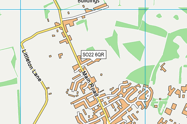 SO22 6QR map - OS VectorMap District (Ordnance Survey) SO22 6QR map - OS VectorMap District (Ordnance Survey)
