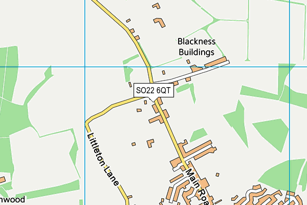 SO22 6QT map - OS VectorMap District (Ordnance Survey) SO22 6QT map - OS VectorMap District (Ordnance Survey)