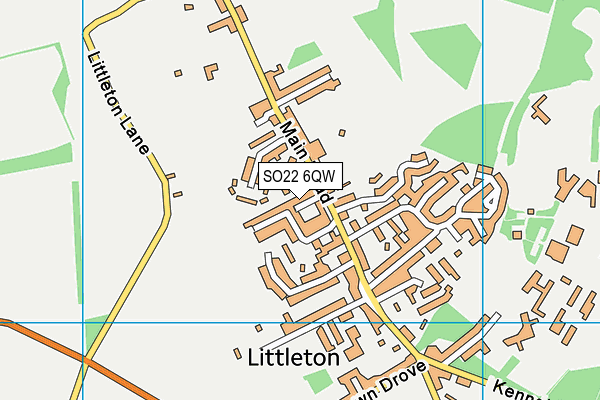 SO22 6QW map - OS VectorMap District (Ordnance Survey)