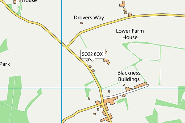 SO22 6QX map - OS VectorMap District (Ordnance Survey) SO22 6QX map - OS VectorMap District (Ordnance Survey)
