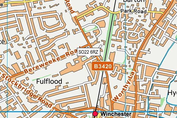 SO22 6RZ map - OS VectorMap District (Ordnance Survey) SO22 6RZ map - OS VectorMap District (Ordnance Survey)