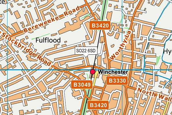 SO22 6SD map - OS VectorMap District (Ordnance Survey) SO22 6SD map - OS VectorMap District (Ordnance Survey)