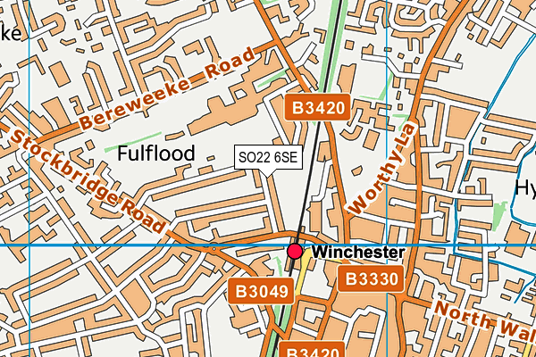 SO22 6SE map - OS VectorMap District (Ordnance Survey) SO22 6SE map - OS VectorMap District (Ordnance Survey)