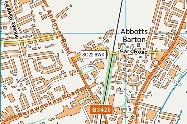 SO22 6WX map - OS VectorMap District (Ordnance Survey) SO22 6WX map - OS VectorMap District (Ordnance Survey)