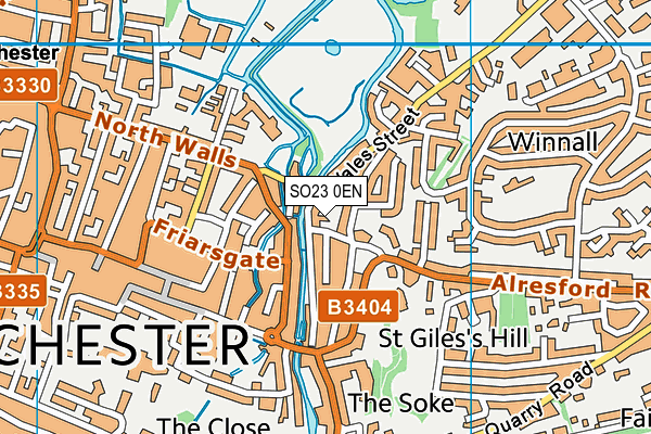 SO23 0EN map - OS VectorMap District (Ordnance Survey) SO23 0EN map - OS VectorMap District (Ordnance Survey)