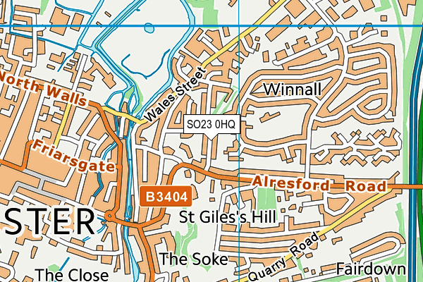 SO23 0HQ map - OS VectorMap District (Ordnance Survey) SO23 0HQ map - OS VectorMap District (Ordnance Survey)