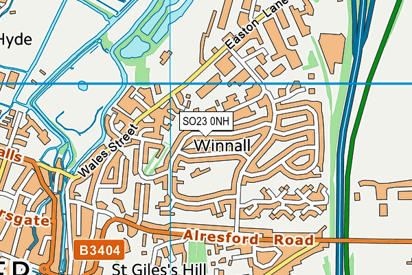 SO23 0NH map - OS VectorMap District (Ordnance Survey) SO23 0NH map - OS VectorMap District (Ordnance Survey)