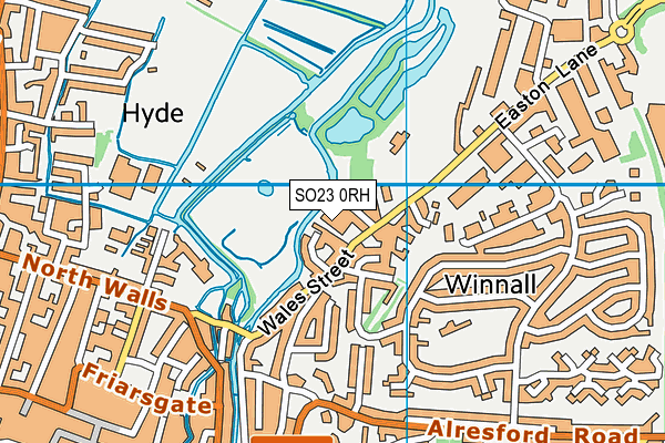 SO23 0RH map - OS VectorMap District (Ordnance Survey) SO23 0RH map - OS VectorMap District (Ordnance Survey)