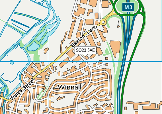 SO23 5AE map - OS VectorMap District (Ordnance Survey) SO23 5AE map - OS VectorMap District (Ordnance Survey)