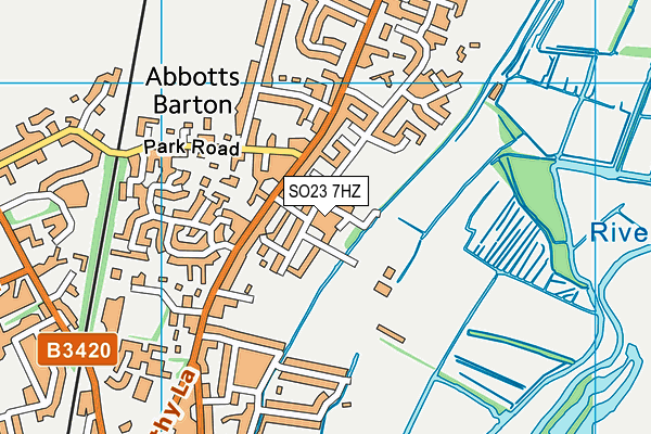 SO23 7HZ map - OS VectorMap District (Ordnance Survey) SO23 7HZ map - OS VectorMap District (Ordnance Survey)