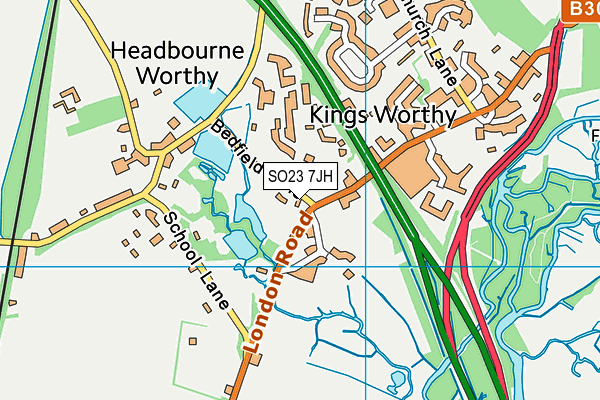 SO23 7JH map - OS VectorMap District (Ordnance Survey)