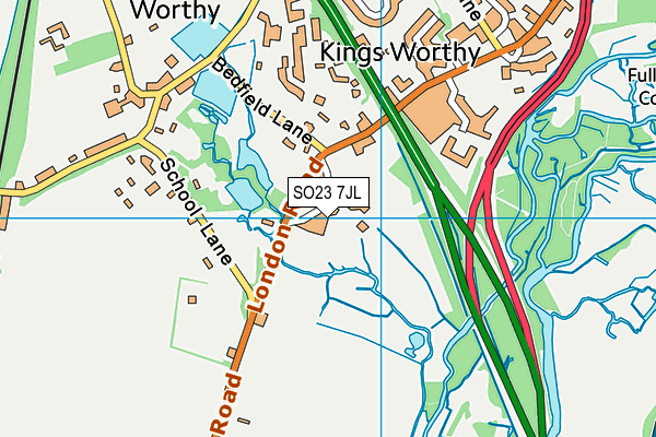 SO23 7JL map - OS VectorMap District (Ordnance Survey)