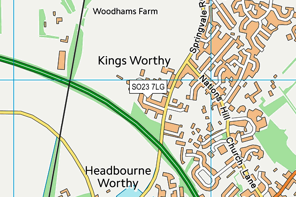 SO23 7LG map - OS VectorMap District (Ordnance Survey)